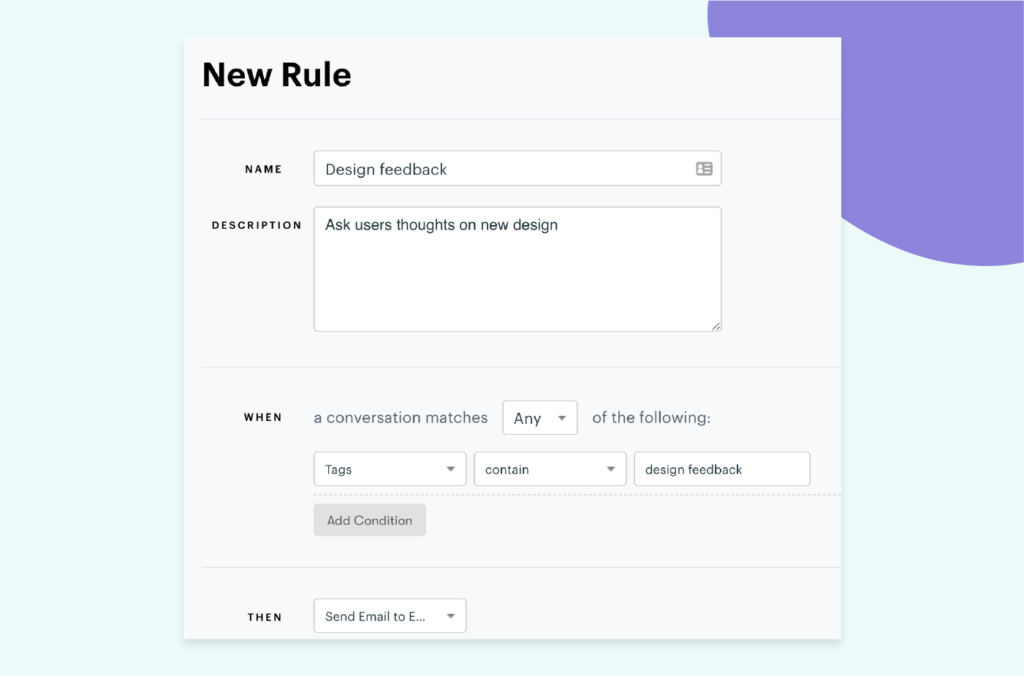 image of rule setup in Groove