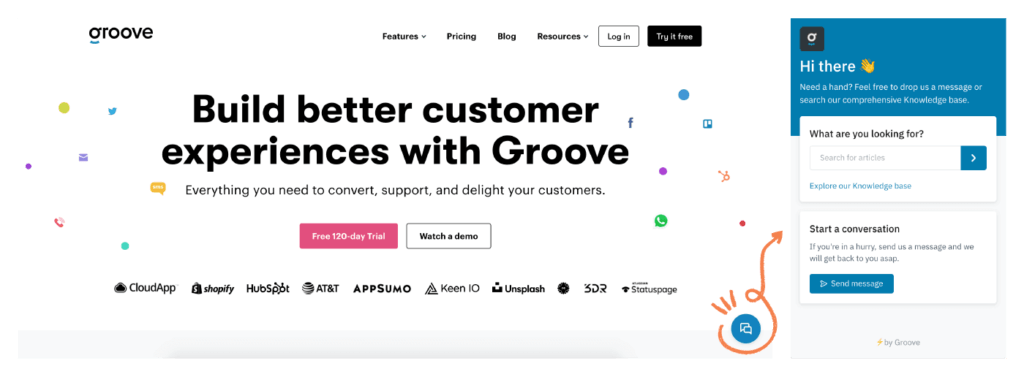 e-commerce customer service widget