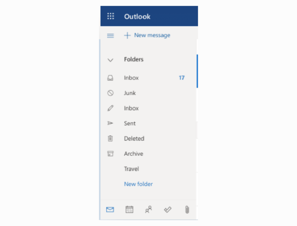 Outlook folders