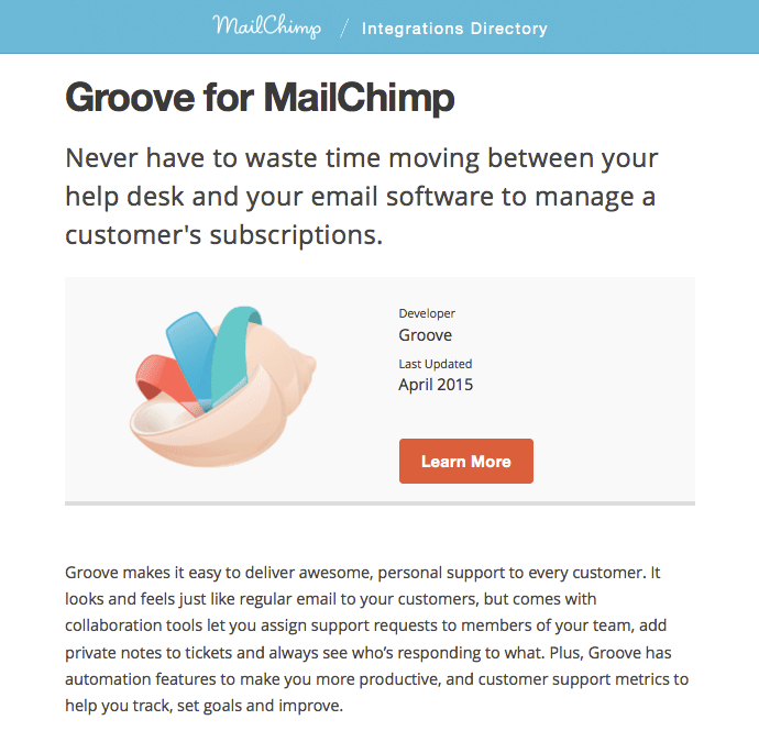 Groove for MailChimp