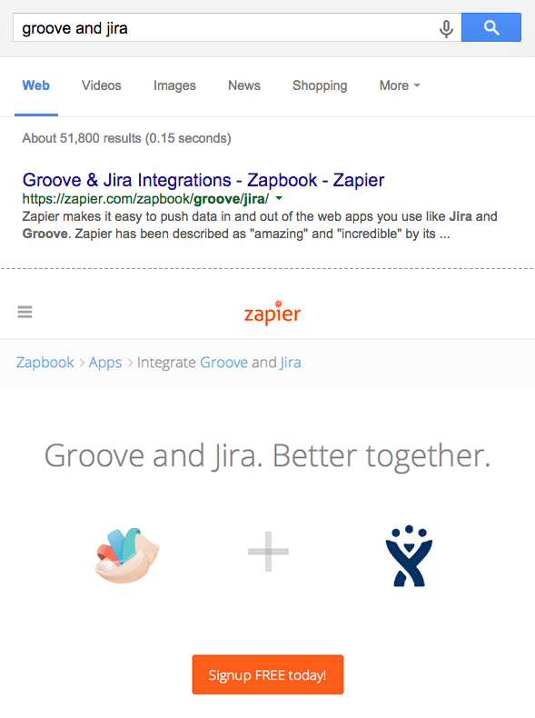 Groove Jira Zap