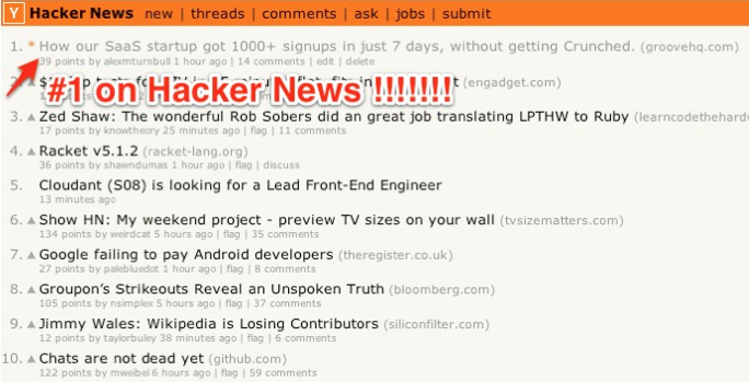 1st on Hacker News!