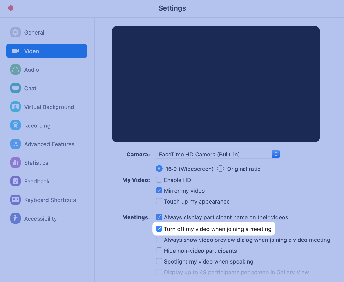 Zoom tips: Always turn video off